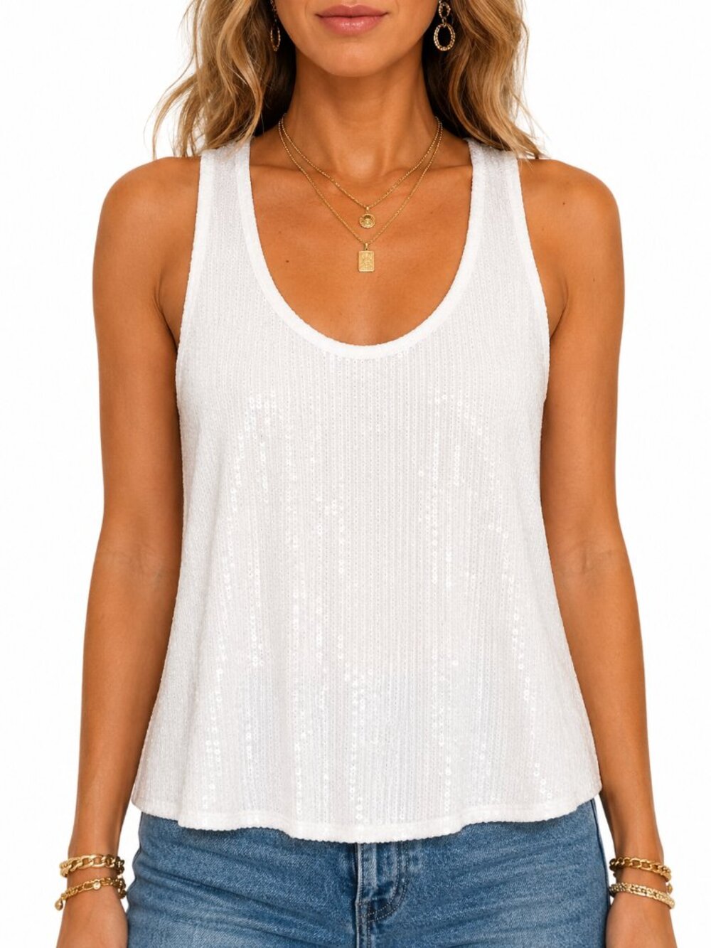 Banana Republic Sequin Tank Top